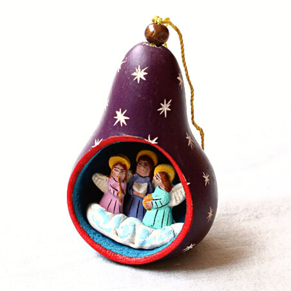 Christmas Gourd Ornament Angels