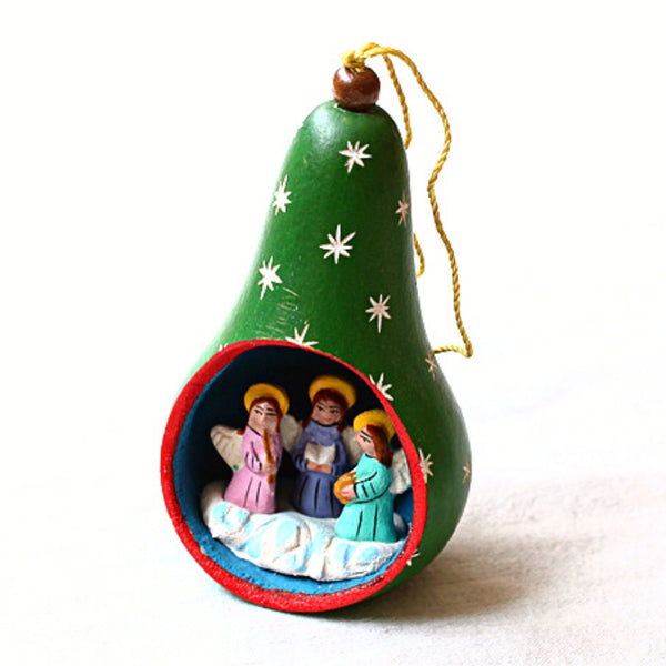 Christmas Gourd Ornament Angels