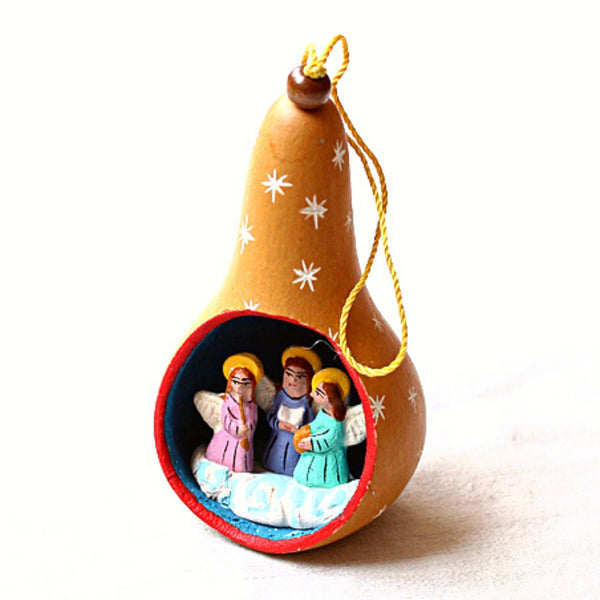 Christmas Gourd Ornament Angels