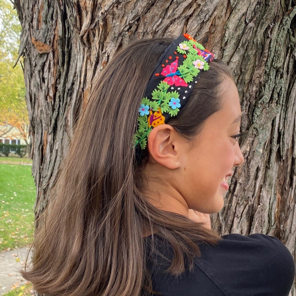 Arpillera Floral Headband