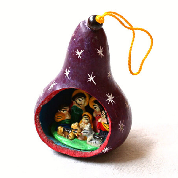 Christmas Gourd Ornament Nativity