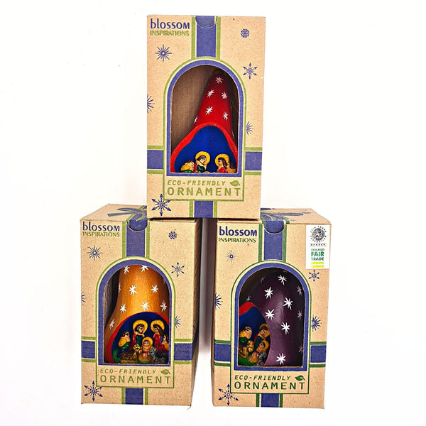 Christmas Gourd Ornament Nativity