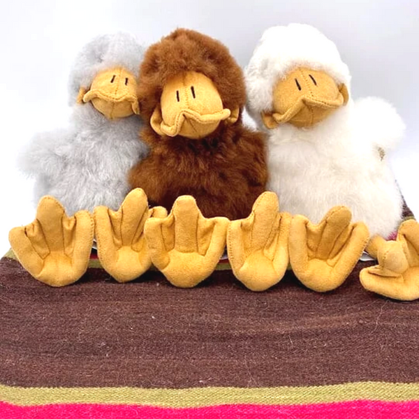 Ducks Hugo, Paco, and Luis Alpaca Fur Toy