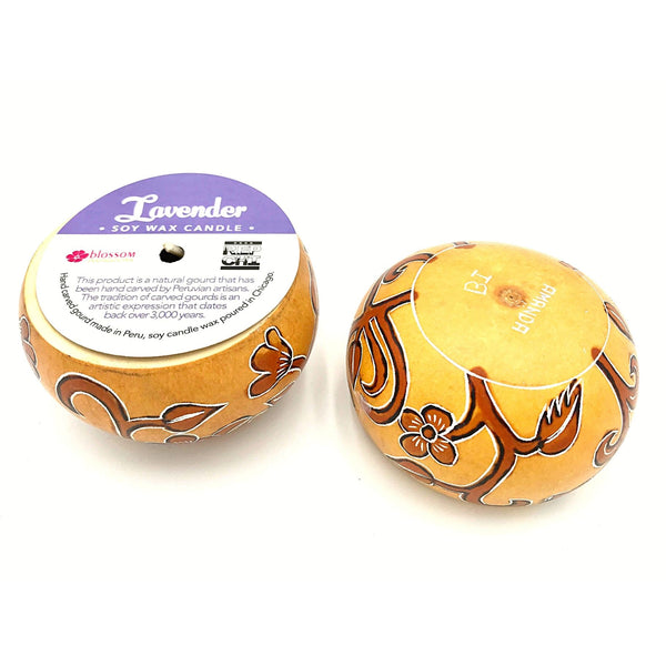 Floral Lavender Gourd Candleholder