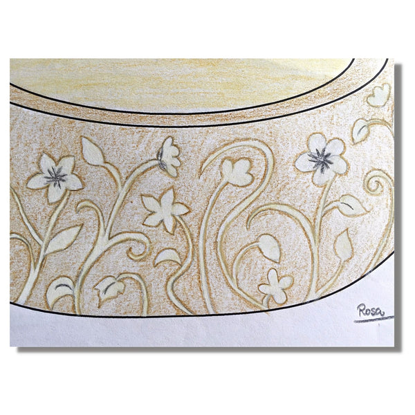 Floral Lavender Gourd Candleholder