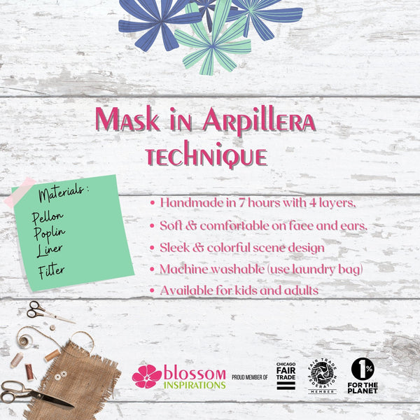 Floral Mask Arpillera