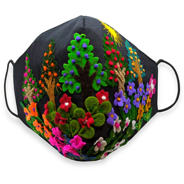 Floral Mask Arpillera