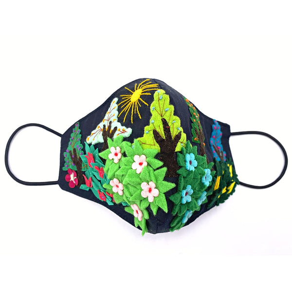 Floral Mask Arpillera