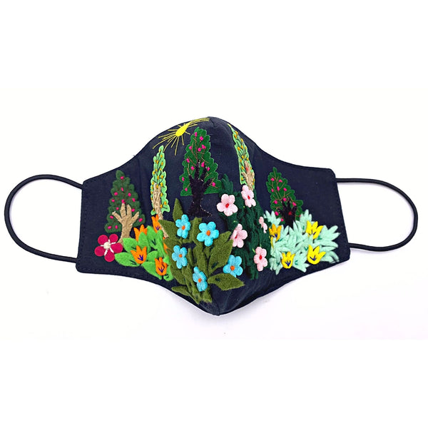 Floral Mask Arpillera