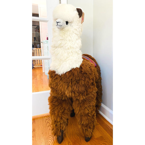 Handmade Jumbo Alpaca with Saddle Toy