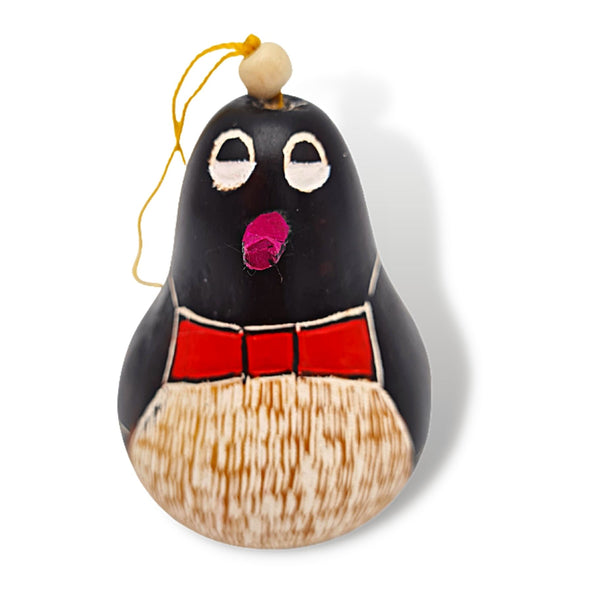 Christmas Gourd Ornament Penguin