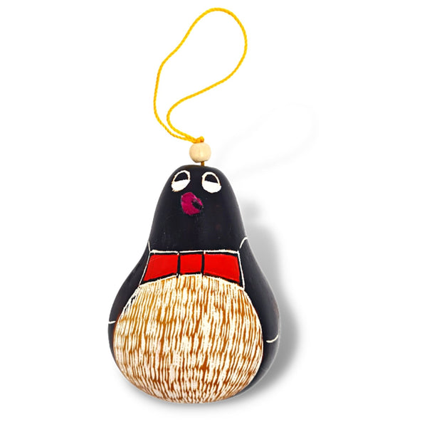 Christmas Gourd Ornament Penguin