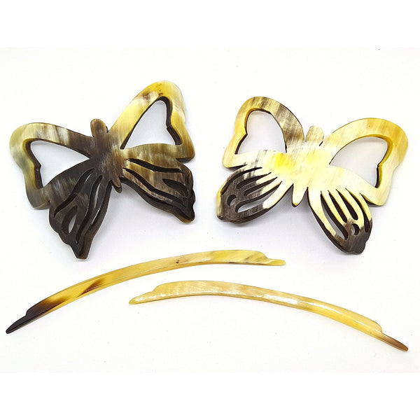 Recycled Bull Hairpin Butterfly