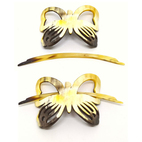 Recycled Bull Hairpin Butterfly