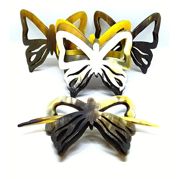 Recycled Bull Hairpin Butterfly
