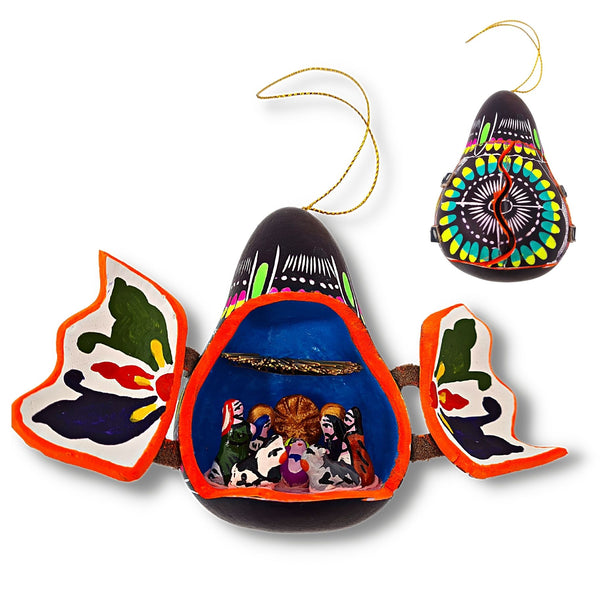 Retablo Nativity Gourd