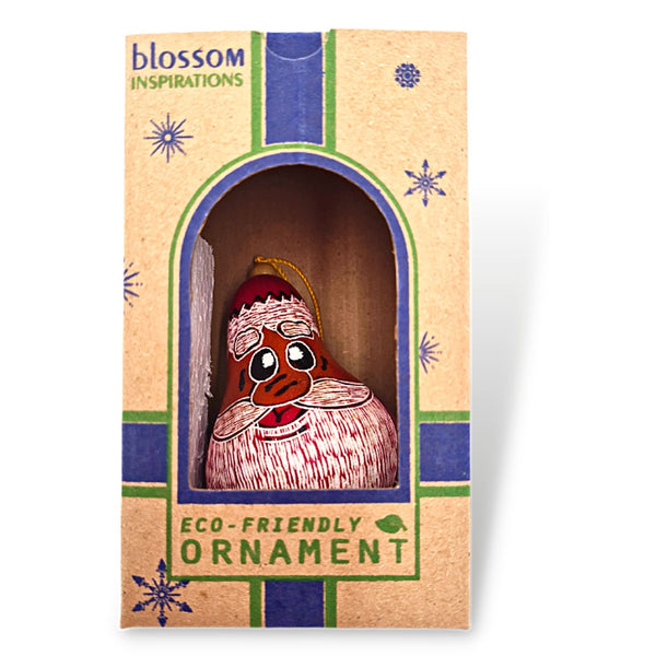 Christmas Gourd Ornament Santa Claus