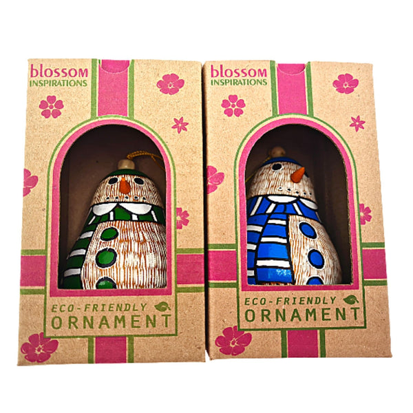 Christmas Gourd Ornament Snowman