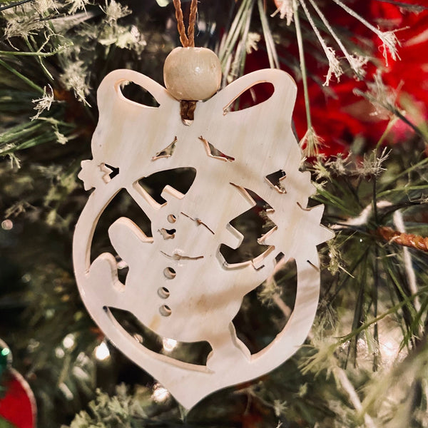 Recycled Snowman Ornament