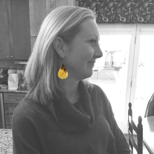 Tear Drop Earrings With Peruvian Silver 950