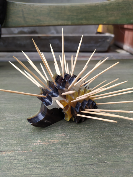 Hedgehog Toothpick Holder Recycled
