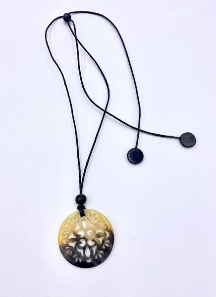Recycled Calado Necklace horn