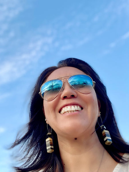 Leftover Horn Earrings With Peruvian Silver 925