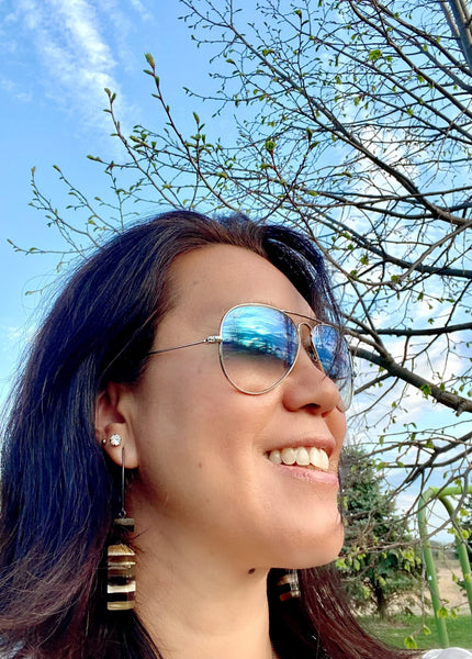 Leftover Horn Earrings With Peruvian Silver 925