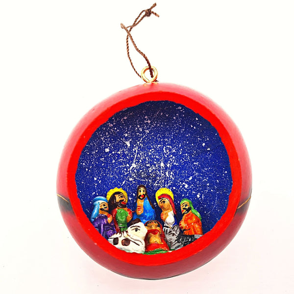 Nativity Round Gourd