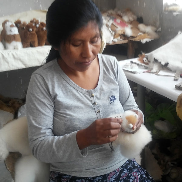 Handmade Alpaca with Saddle Toy