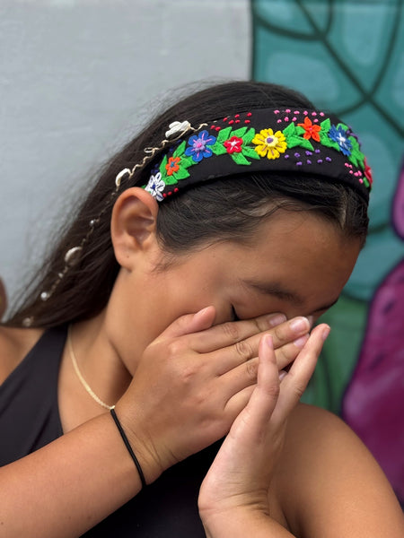 Arpillera Floral Headband