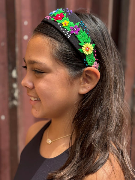 Arpillera Floral Headband