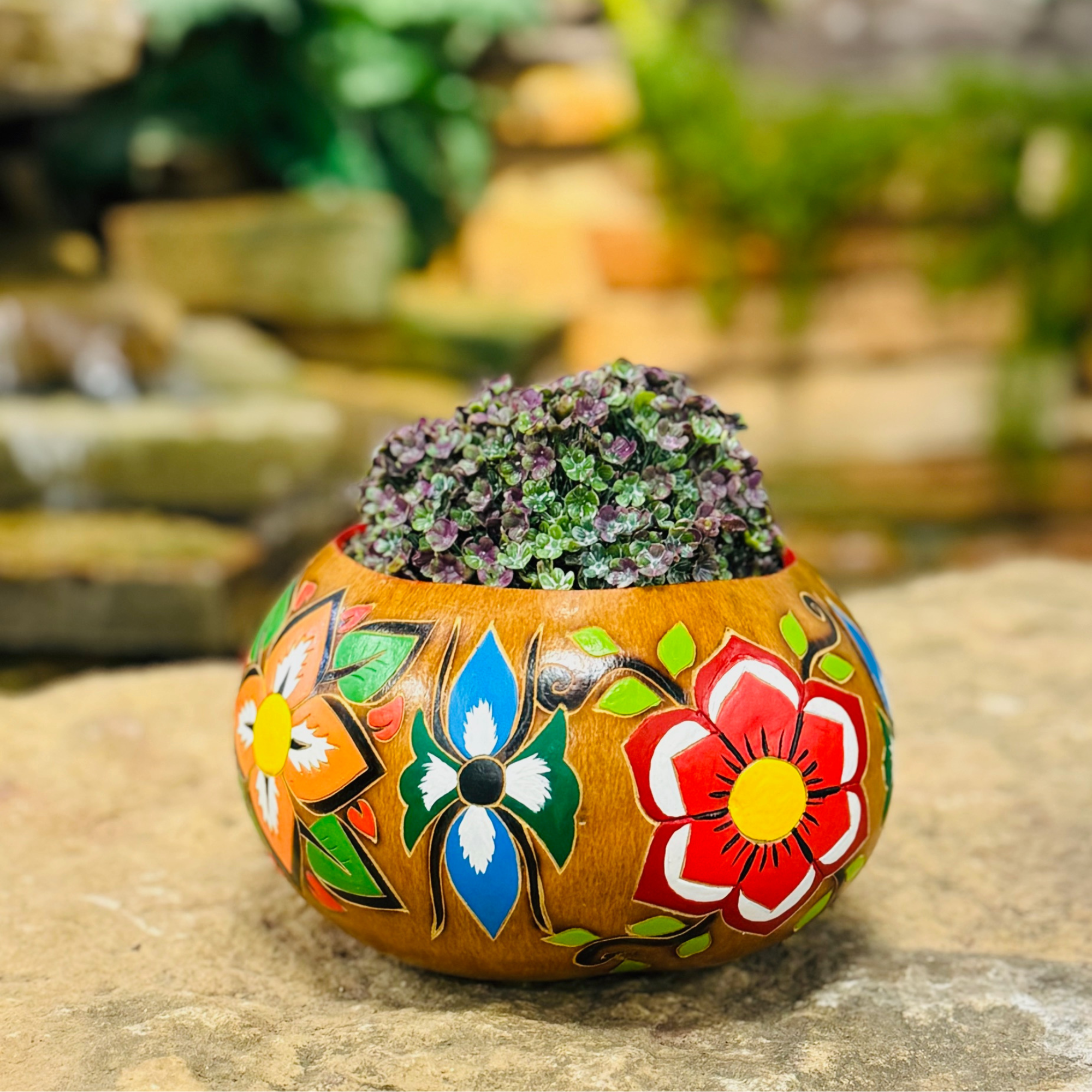 ceramic plant pots india Planter Pot Handmade by Gourd – Blossom Inspirations, a Fair Trade Company