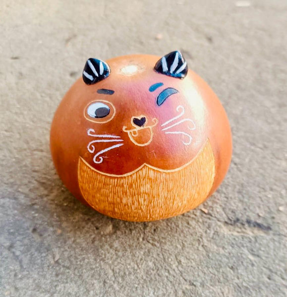 Andean Cat Gourd Ornament