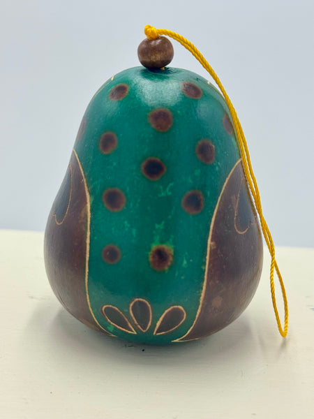 Christmas Gourd Ornament Owl