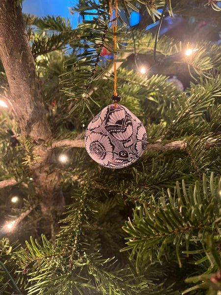Floral Hummingbird Gourd Ornament