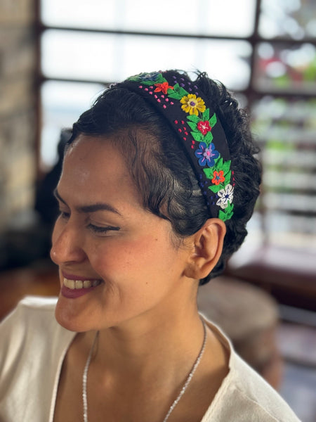 Arpillera Floral Headband