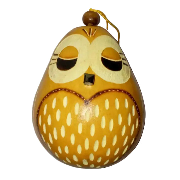 Christmas Gourd Ornament Owl
