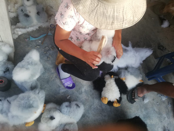 Handmade Penguin Alpaca fur toy