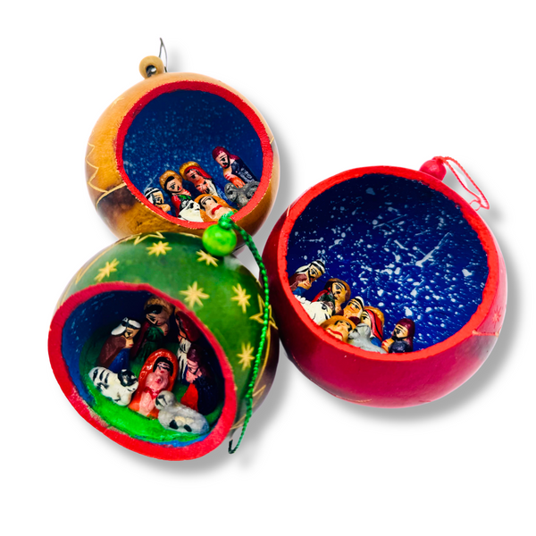 Nativity Round Gourd