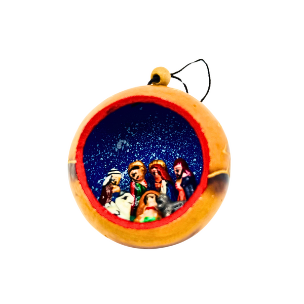 Nativity Round Gourd