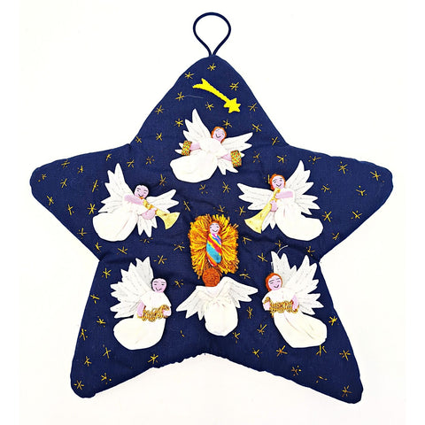 Bethlehem Star ornament - Arpillera technique