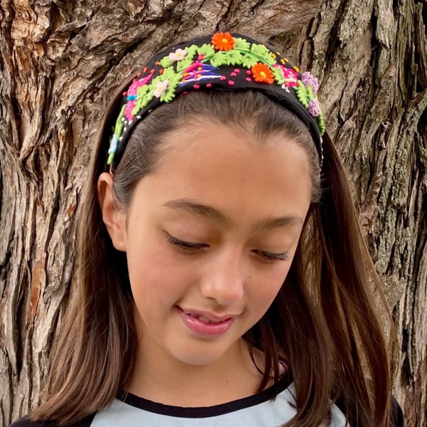 Arpillera Floral Headband