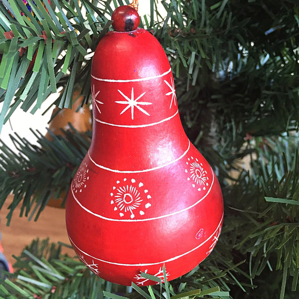 Christmas Gourd Ornament Bell