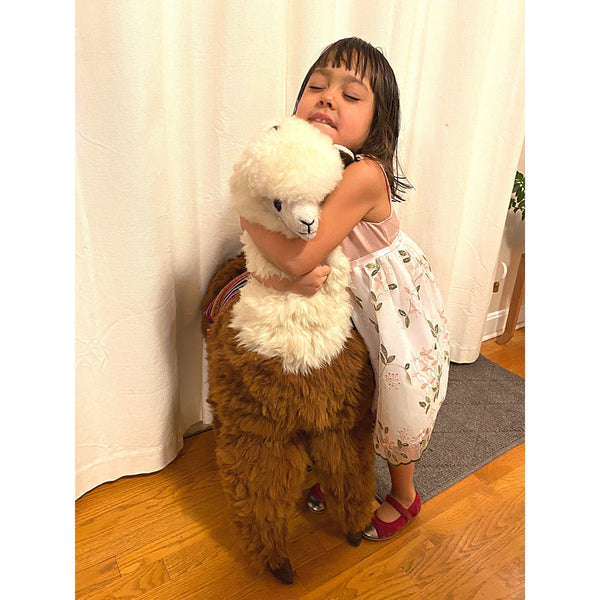 Handmade Jumbo Alpaca with Saddle Toy
