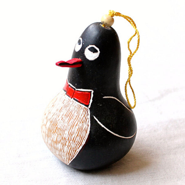 Christmas Gourd Ornament Penguin