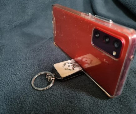 Phone Stand Keychain Bull Horn