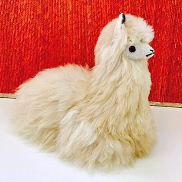 Handmade Sitting Alpaca Toy
